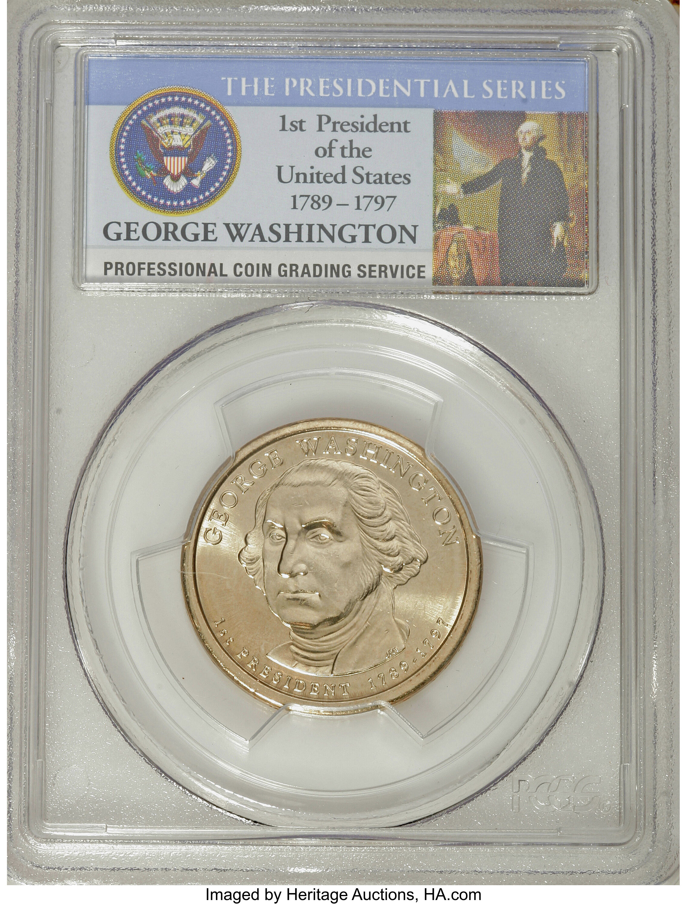 image for: 2007-D $1 Washington First Day of Issue, Pos B MS65 PCGS. PCGS Population (1/584). NGC Census: (0/0).   (#390549)...