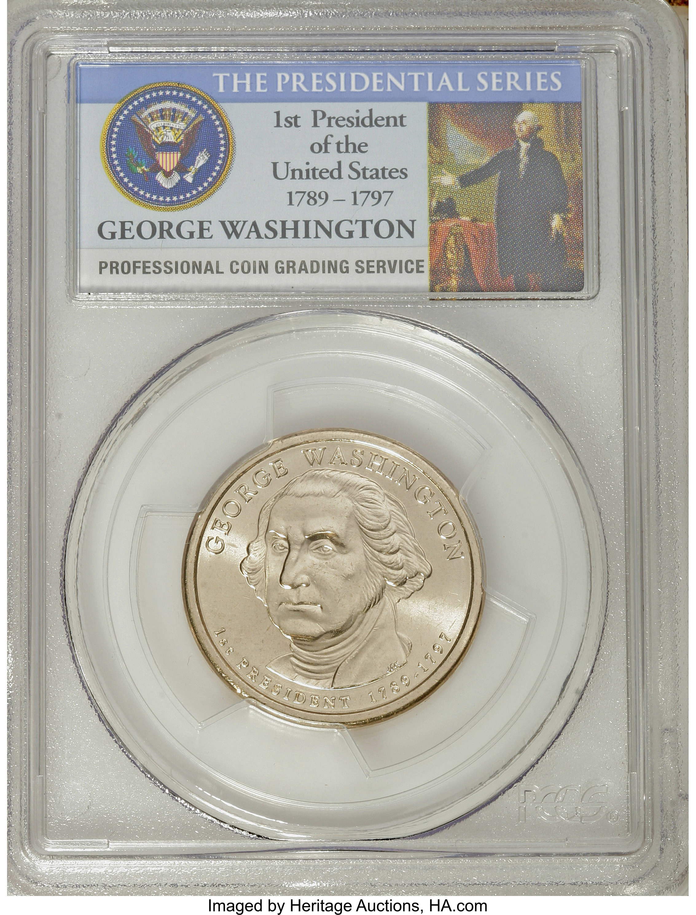 image for: 2007-D $1 Washington First Day of Issue Pos B MS66 PCGS. PCGS Population (4/580). NGC Census: (0/0).   (#390549)...