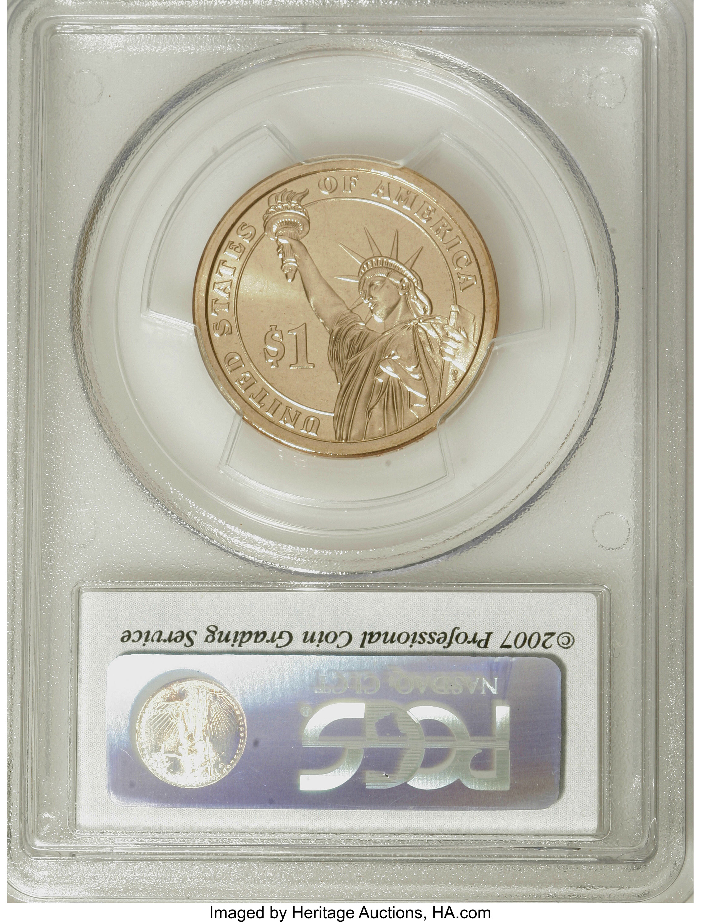 image for: 2007-D $1 Satin Fin, Pos B MS69 PCGS. PCGS Population (88/0). NGC Census: (0/0).   (#390549)...