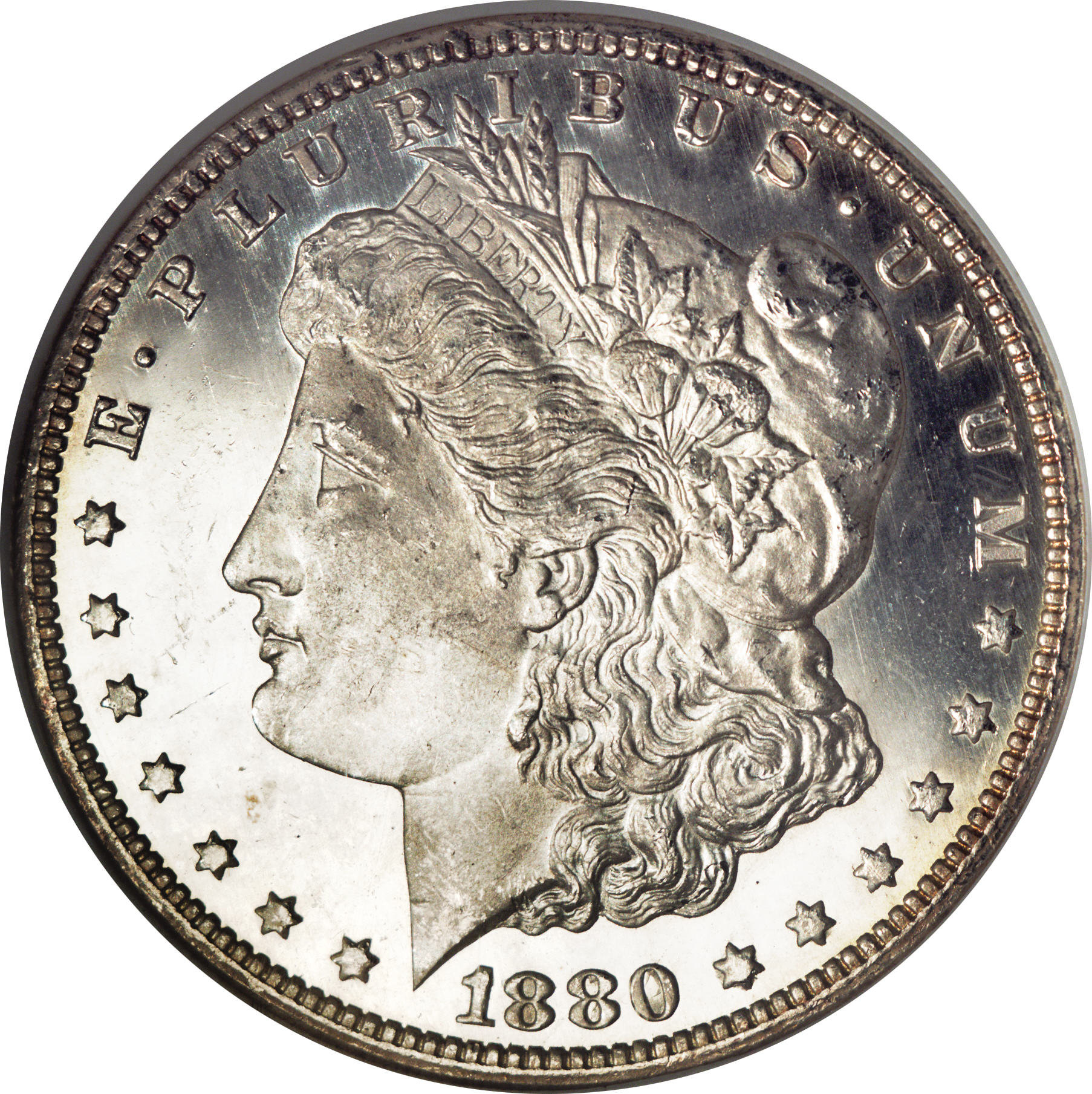 image for: 1880/79-CC $1 Reverse of 1878 MS64 Deep Mirror Prooflike NGC....