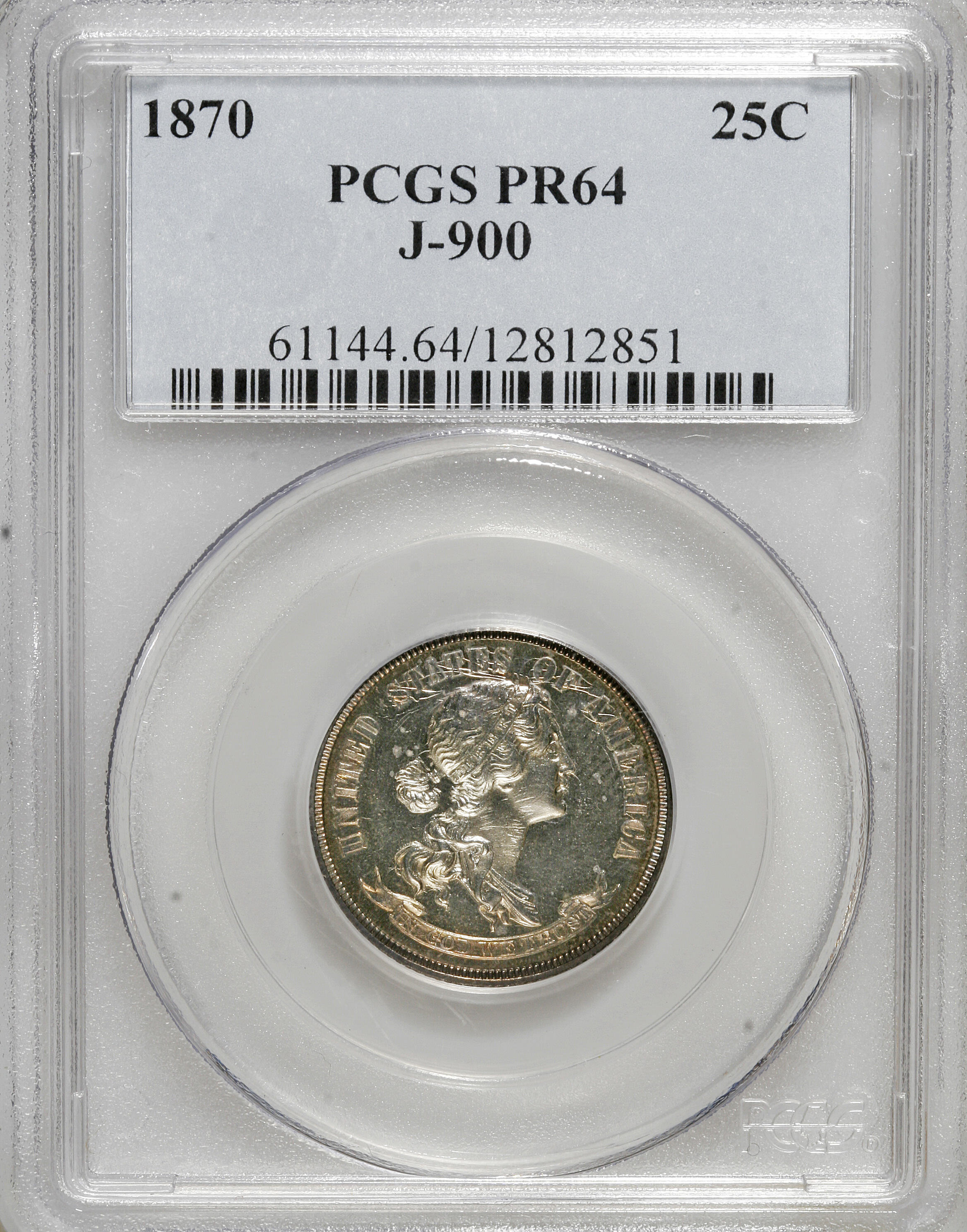 image for: 1870 25C Standard Silver Quarter Dollar, Judd-900, Pollock-1015, R.5, PR64 PCGS....