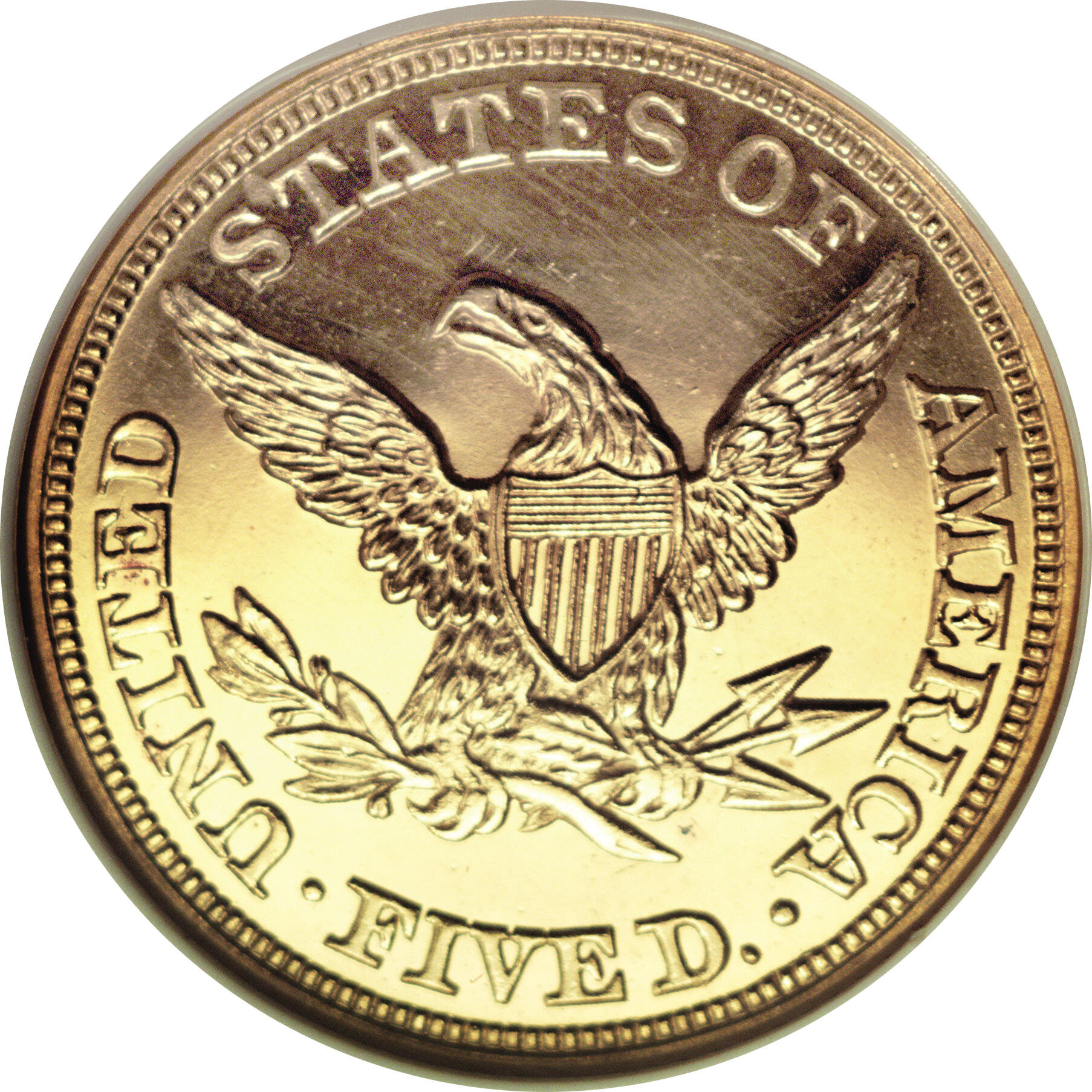 image for: 1860 $5 PR66 Cameo NGC....