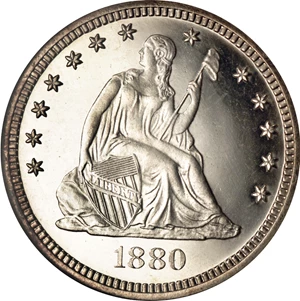 image for: 1880 25C PR66 Ultra Cameo NGC....