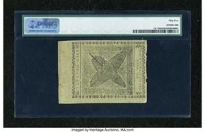 image for: Continental Currency September 26, 1778 $5 Counterfeit Detector PMG About Uncirculated 55....