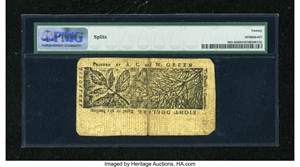 image for: Maryland March 1, 1770 $8 PMG Very Fine Net 20....
