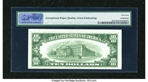 image for: Fr. 2010-D $10 1950 Narrow Federal Reserve Note. PMG Choice Uncirculated 64 EPQ....