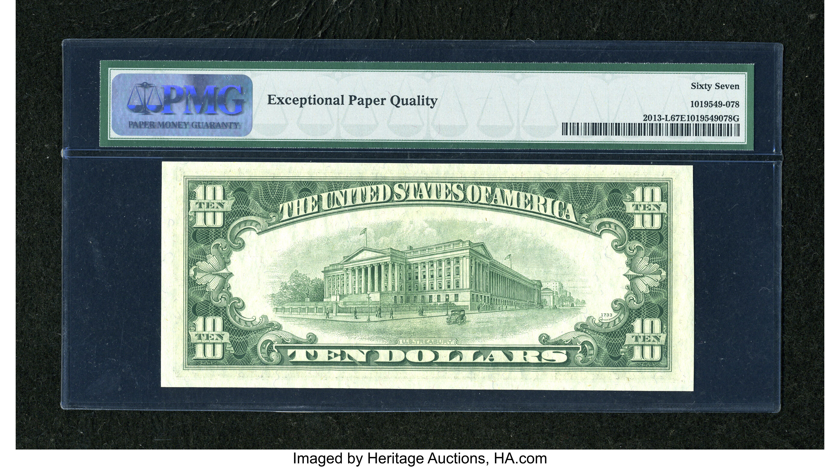 image for: Fr. 2013-L $10 1950C Federal Reserve Note. PMG Superb Gem Unc 67 EPQ....