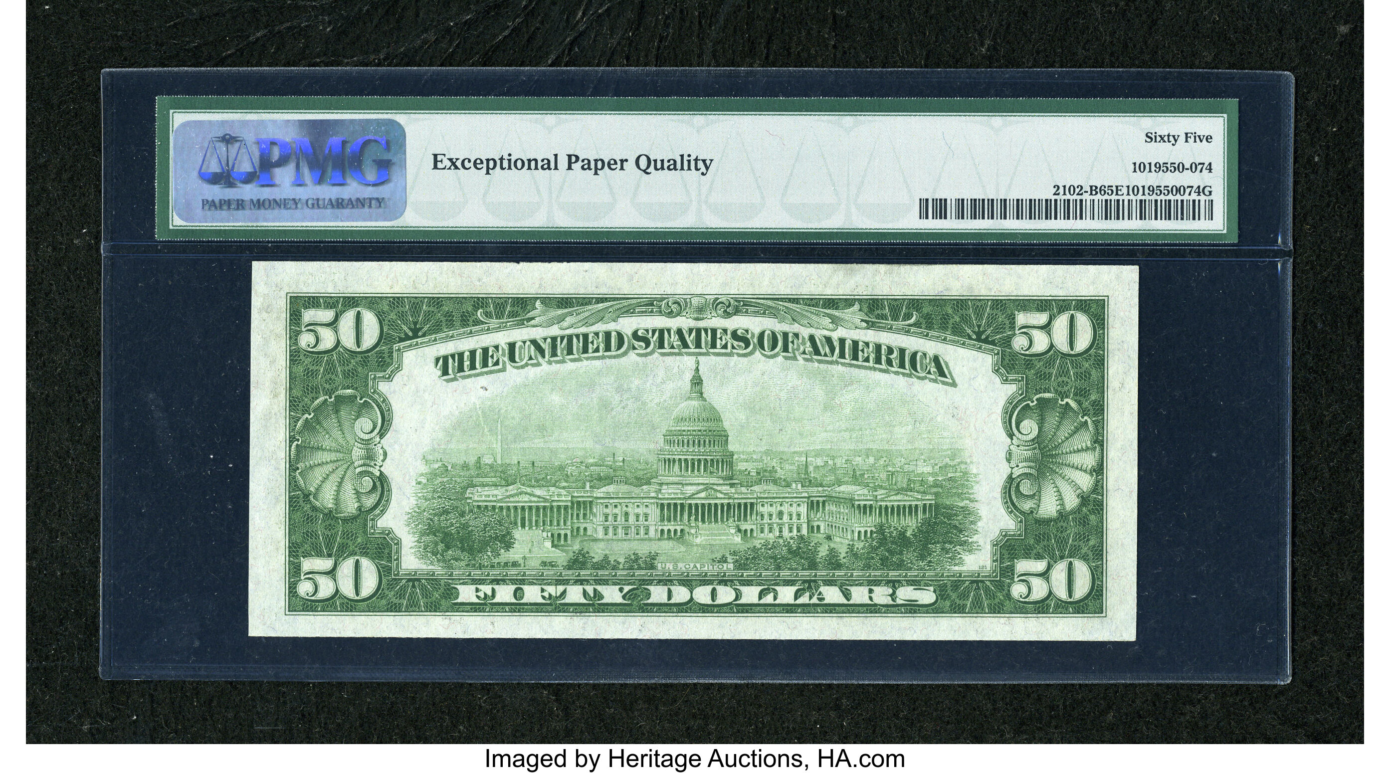 image for: Fr. 2102-B $50 1934 Federal Reserve Note. PMG Gem Uncirculated 65 EPQ....
