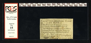 image for: North Carolina December, 1771 2s/6d PCGS Apparent Fine 15....