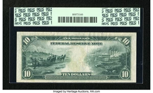 image for: Fr. 942 $10 1914 Federal Reserve Note PCGS Very Fine 35PPQ....