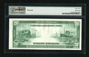 image for: Fr. 1007 $20 1914 Federal Reserve Note PMG Choice Uncirculated 63....
