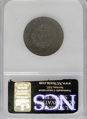 image for: 1793 1C Wreath, Vine and Bars, S-6, B-7, R.3--Corroded--NCS. Fine Details....
