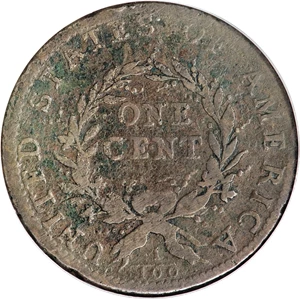 image for: 1793 1C Wreath, Vine and Bars, S-6, B-7, R.3--Corroded--NCS. Fine Details....