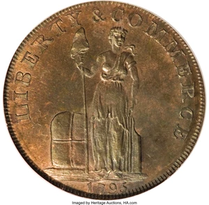 image for: 1795 Cent Talbot, Allum & Lee Cent PR65 Red and Brown NGC....