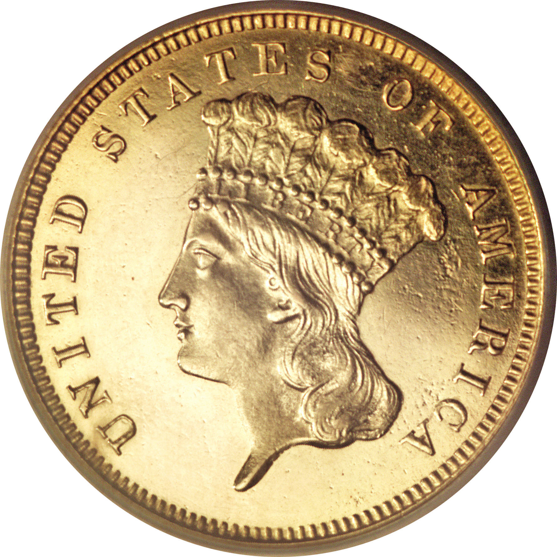 image for: 1858 $3 --Altered Surfaces--NCS. Proof....