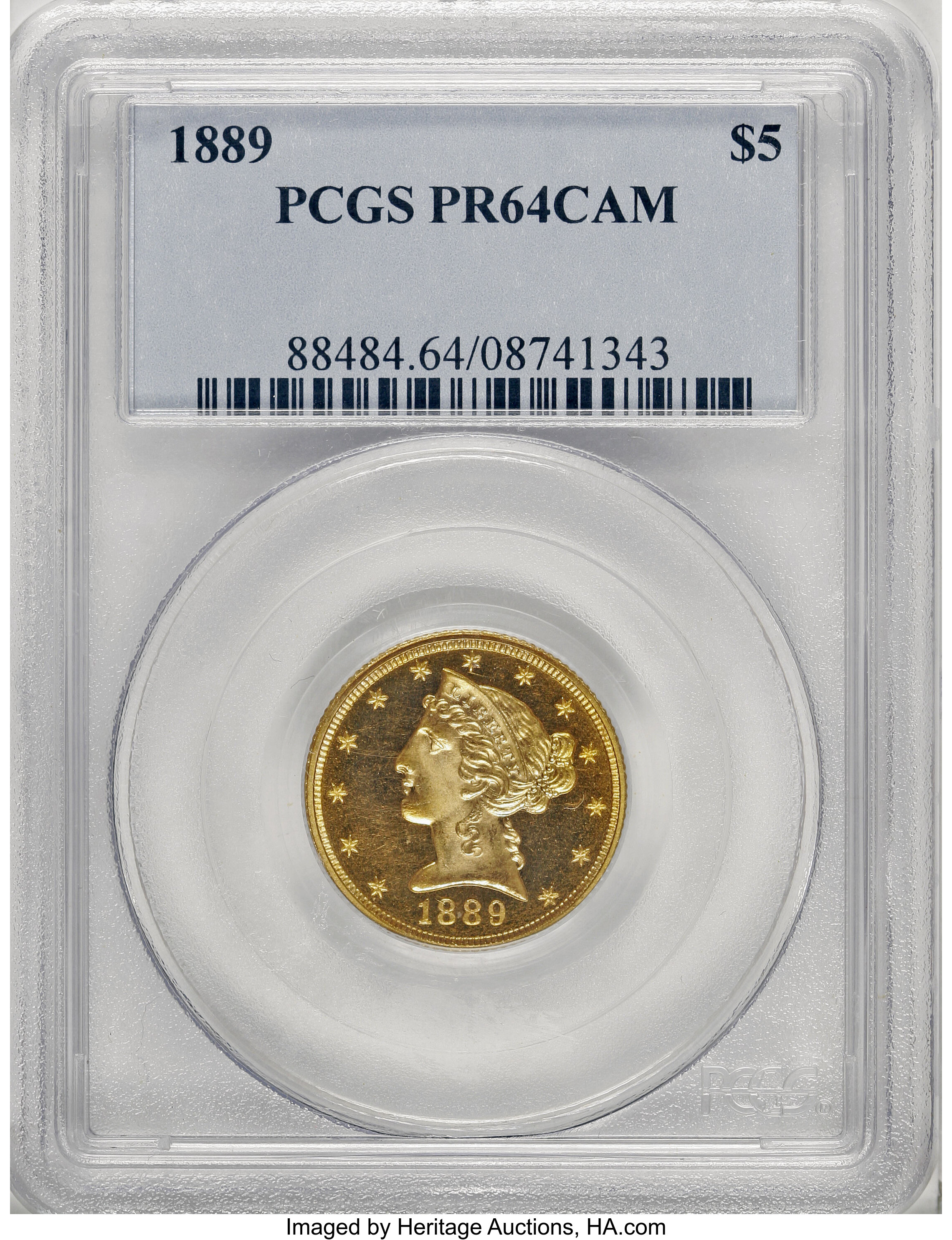 image for: 1889 $5 PR64 Cameo PCGS....