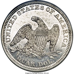 image for: 1841 25C PR58 PCGS....