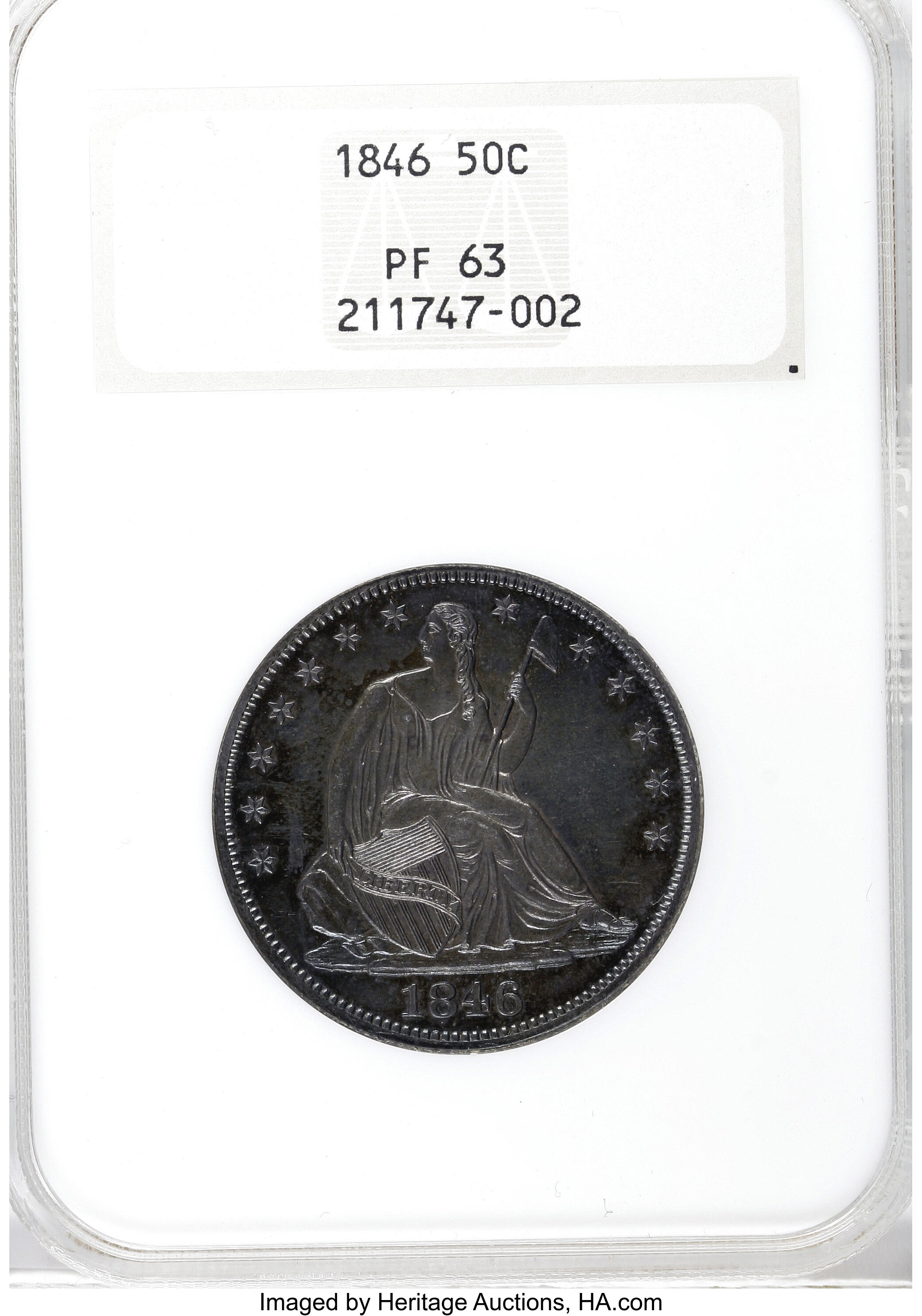 image for: 1846 50C Medium Date PR63 NGC....