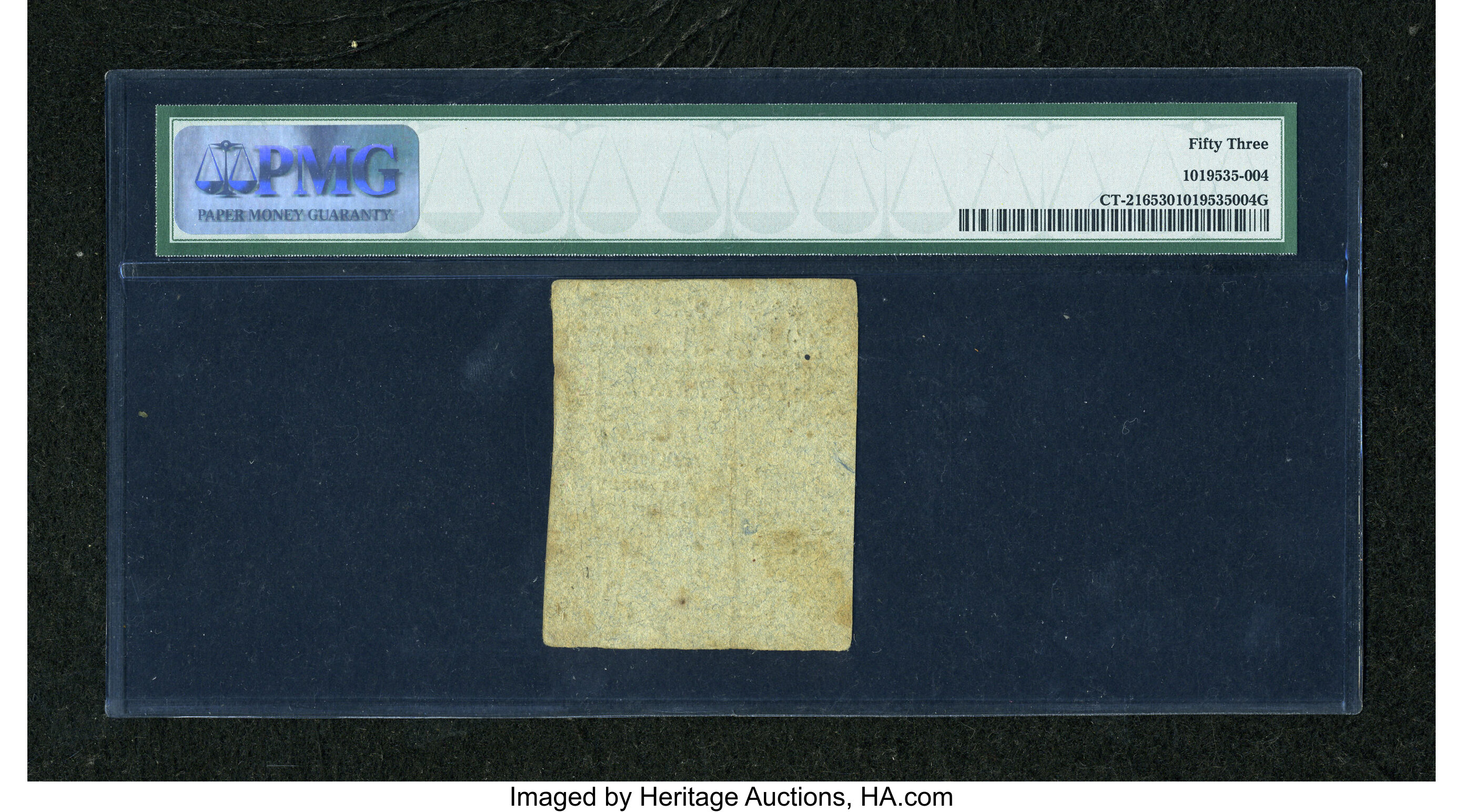 image for: Connecticut October 11, 1777 4d Uncancelled PMG About Uncirculated 53....