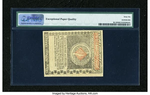 image for: Rhode Island July 2, 1780 $20 PMG Gem Uncirculated 66 EPQ....