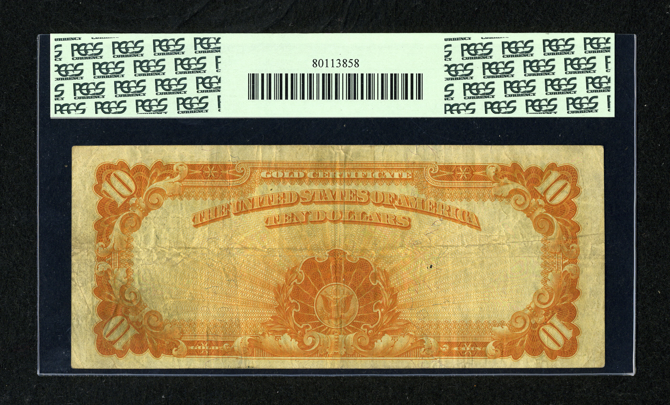 image for: Fr. 1169a $10 1907 Gold Certificate PCGS Very Fine 20....