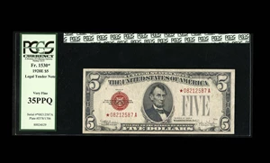 image for: Fr. 1530* $5 1928E Legal Tender Star Note. PCGS Very Fine 35PPQ....
