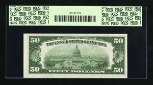 image for: Fr. 2104-J $50 1934B Mule Federal Reserve Note. PCGS Choice About New 58....