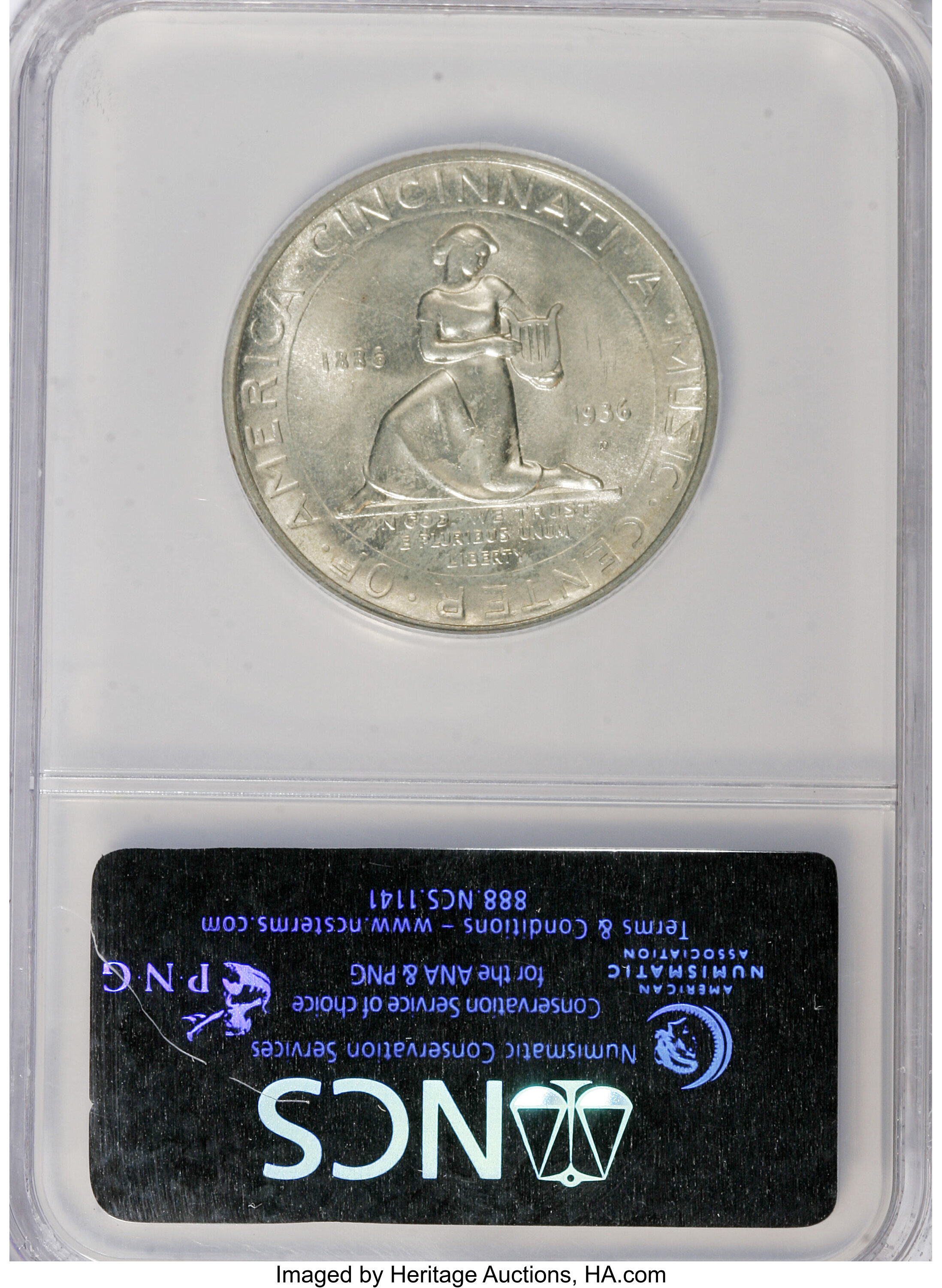 1936-D 50c Cincinnati Music Center XF45 CAC thumbnail 6
