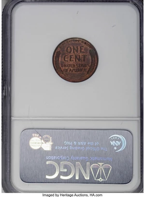 image for: 1922 No D 1C Strong Reverse MS64 Red and Brown NGC....