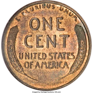 image for: 1922 No D 1C Strong Reverse MS64 Red and Brown NGC....