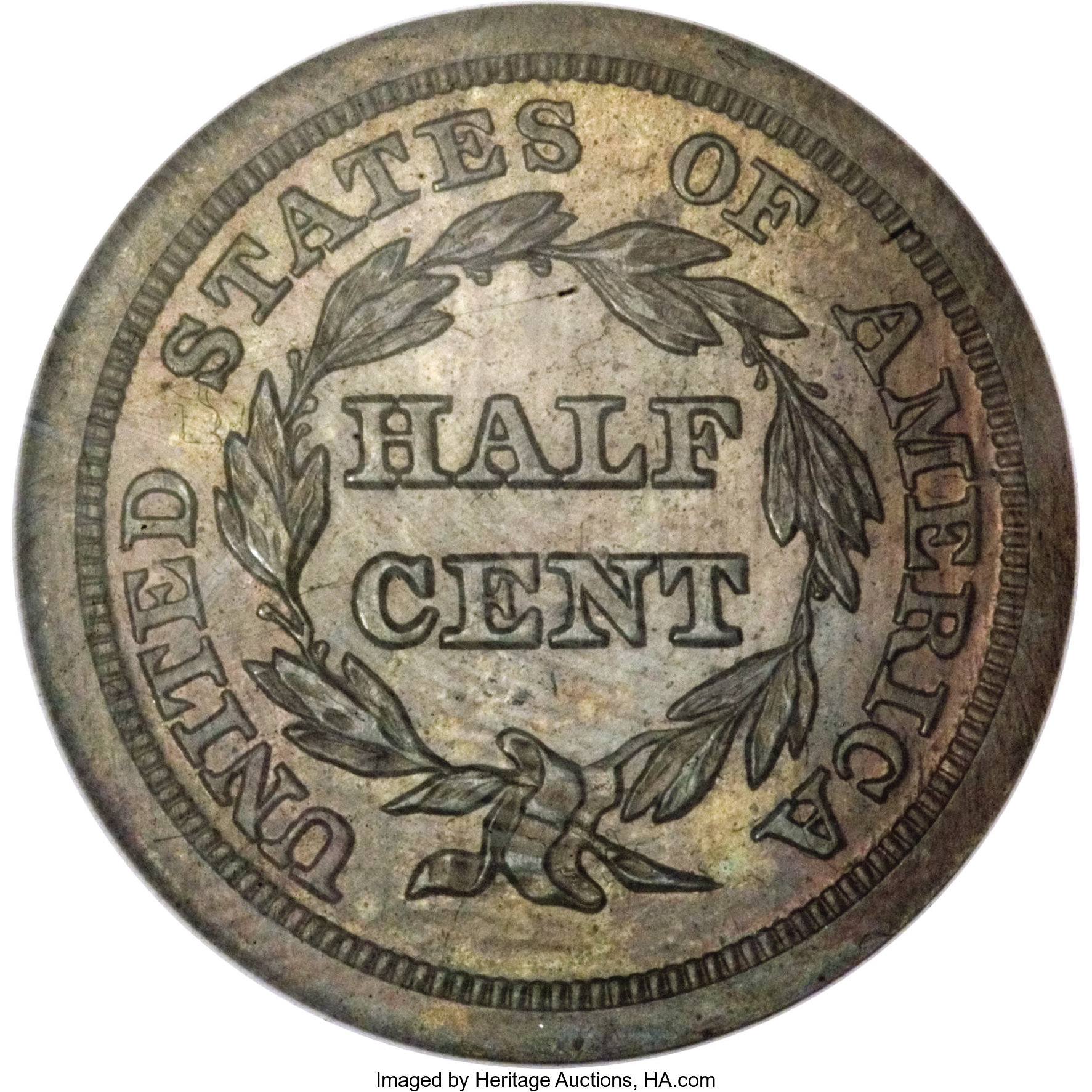 image for: 1840 1/2 C Second Restrike PR63 Brown NGC....