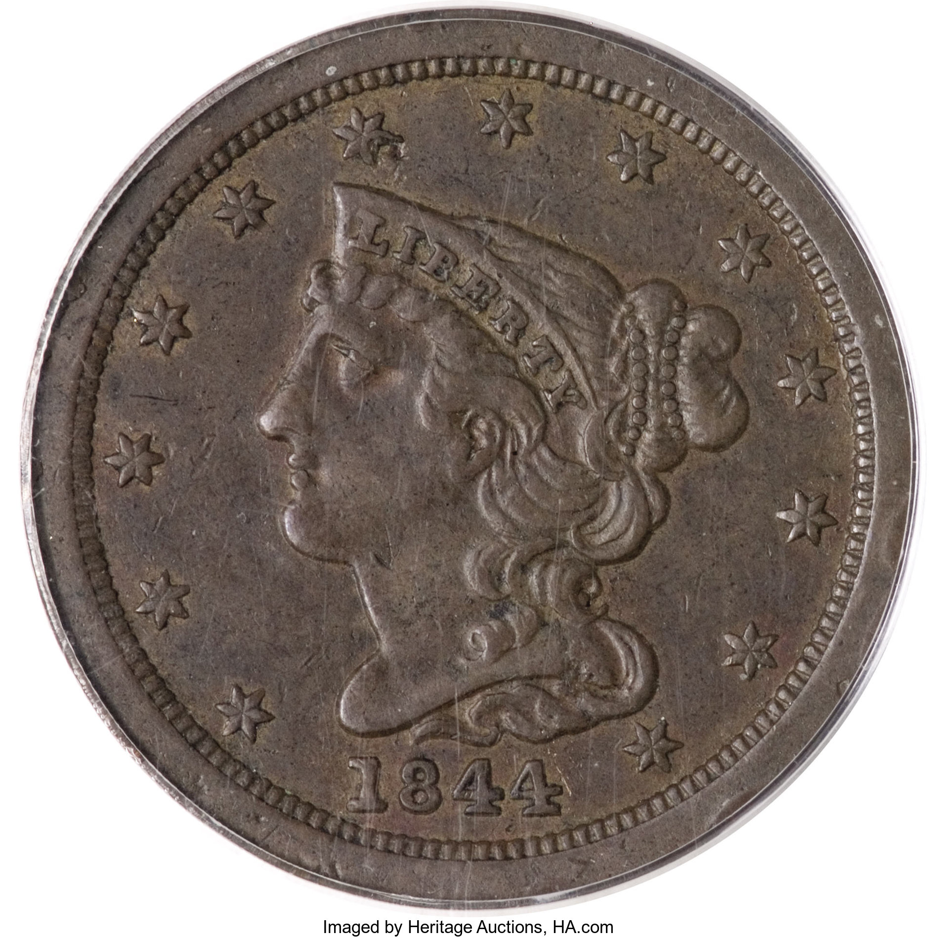 image for: 1844 1/2 C Original PR50 PCGS....