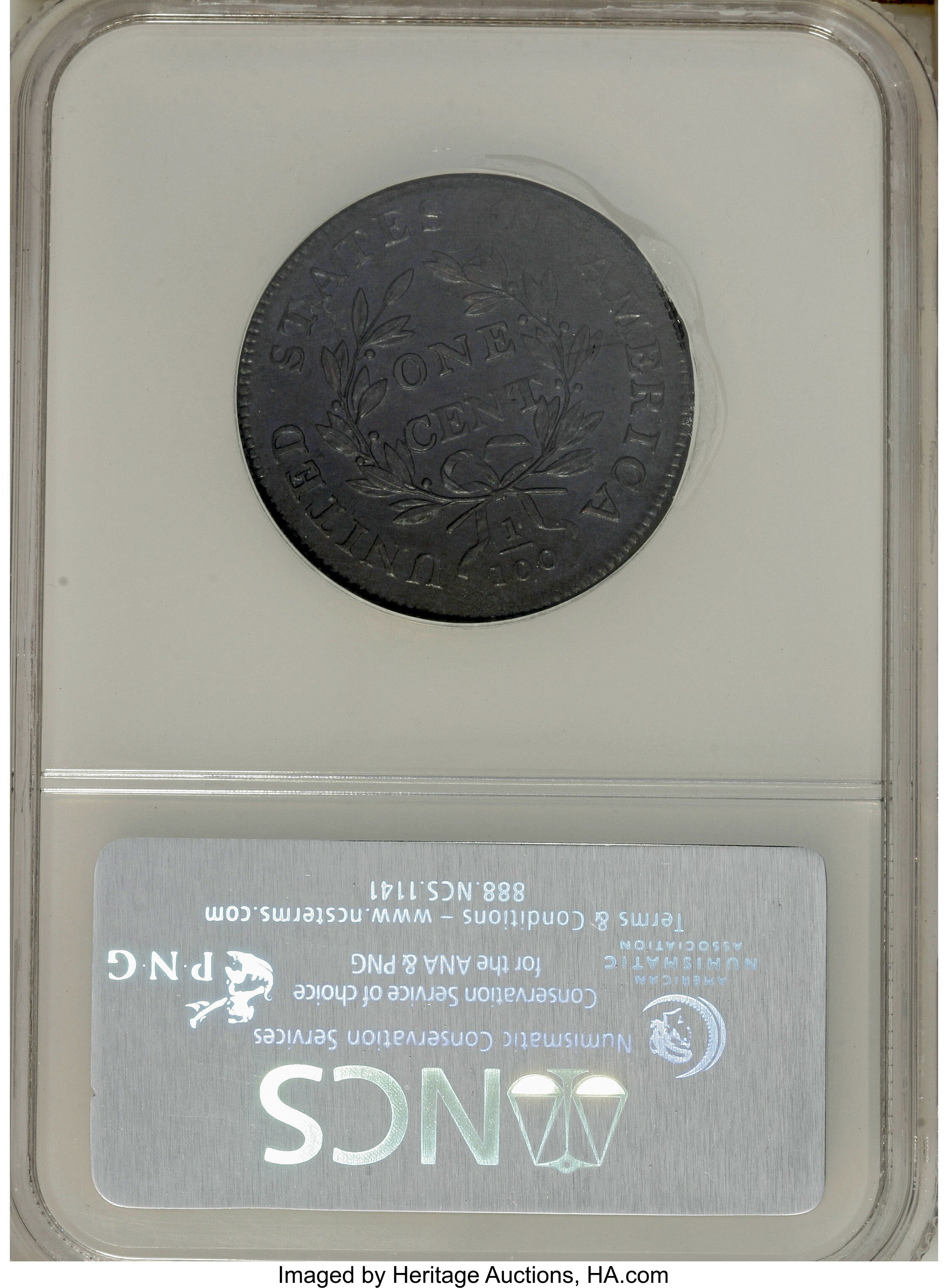 image for: 1798 1C Second Hair Style, S-167, B-33, R.1--Environmental Damage--NCS. AU Details....