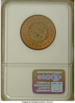 image for: 1816 1C MS64 Red and Brown NGC....