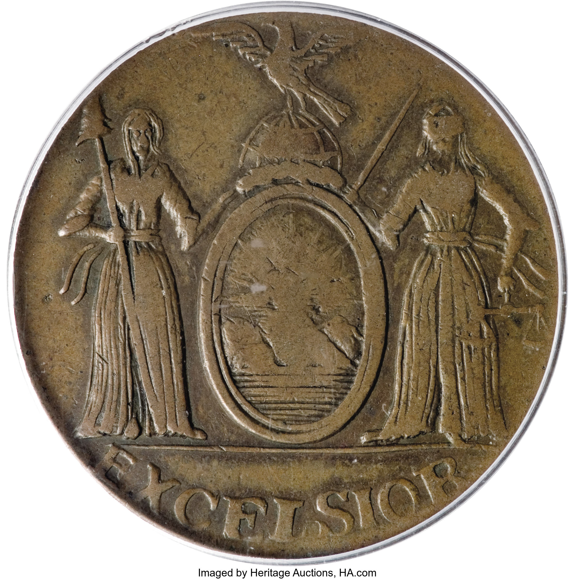 image for: 1787 COPPER New York Excelsior Copper, Eagle Left AU55 PCGS....