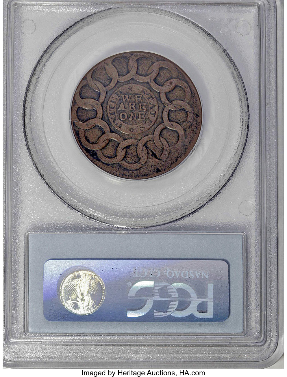 image for: 1787 1C Fugio Cent, Club Rays, Concave Ends, FUCIO VF20 PCGS....