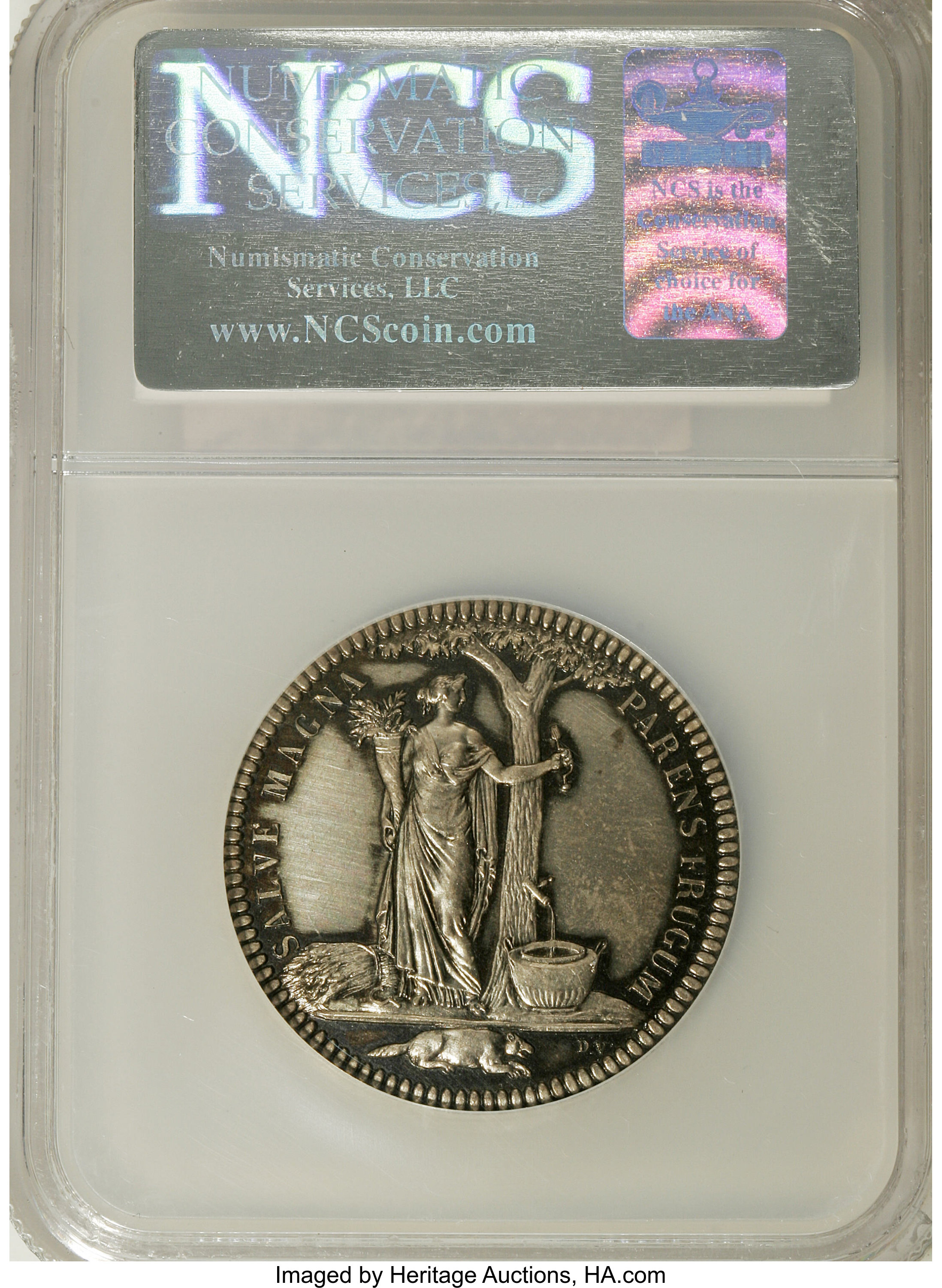 image for: Restrike 1796 MEDAL Castorland Medal, Silver--Improperly Cleaned--NCS....