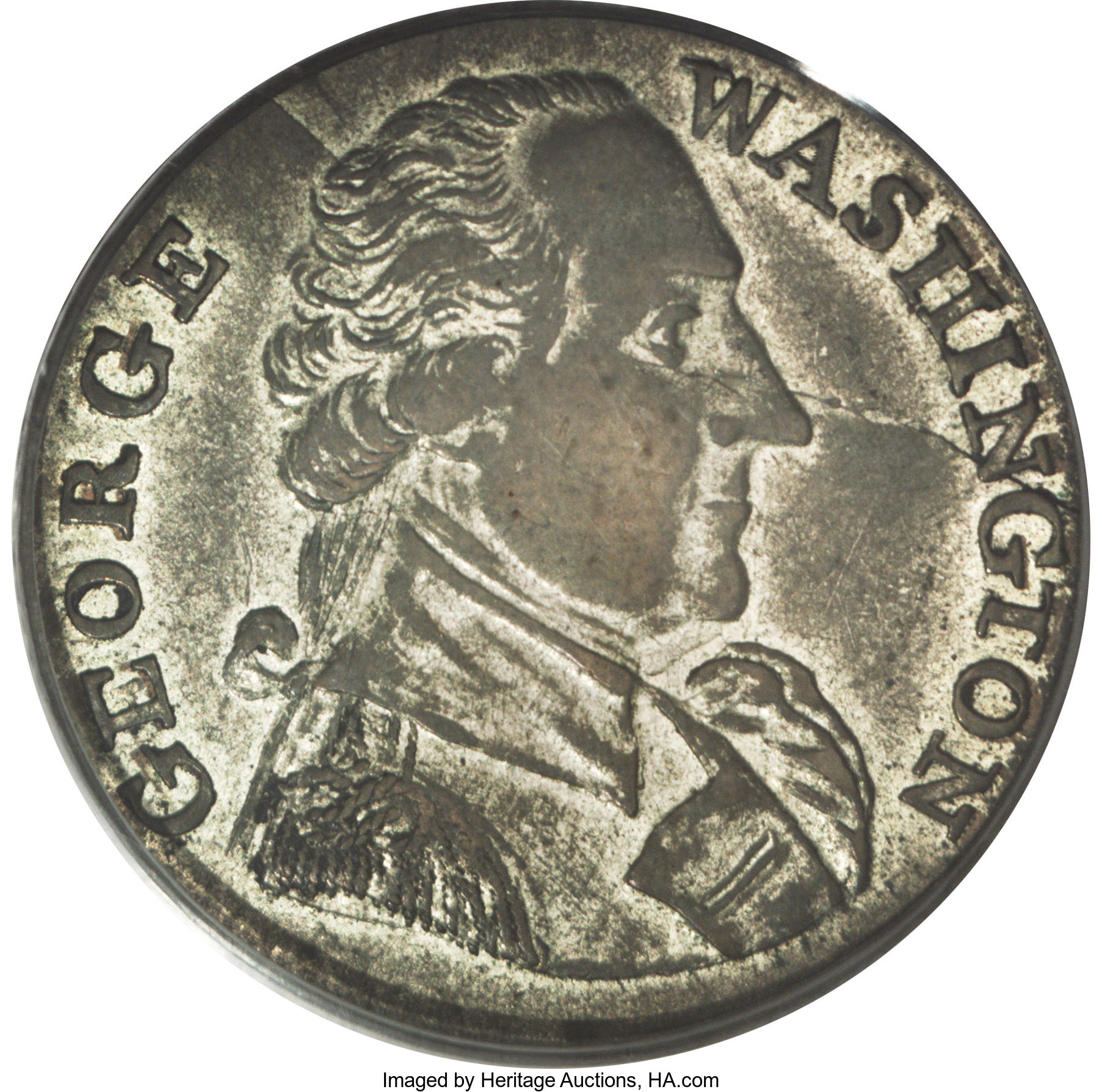 image for: Undated MEDAL Washington Success Medal, Large Size, Reeded Edge, Silvered AU55 PCGS....