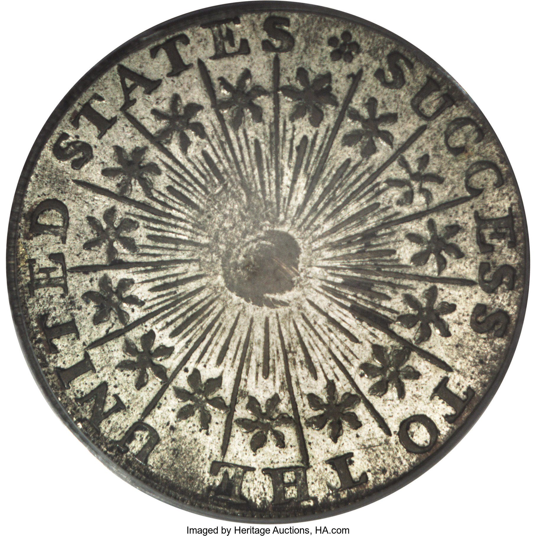 image for: Undated MEDAL Washington Success Medal, Large Size, Reeded Edge, Silvered AU55 PCGS....