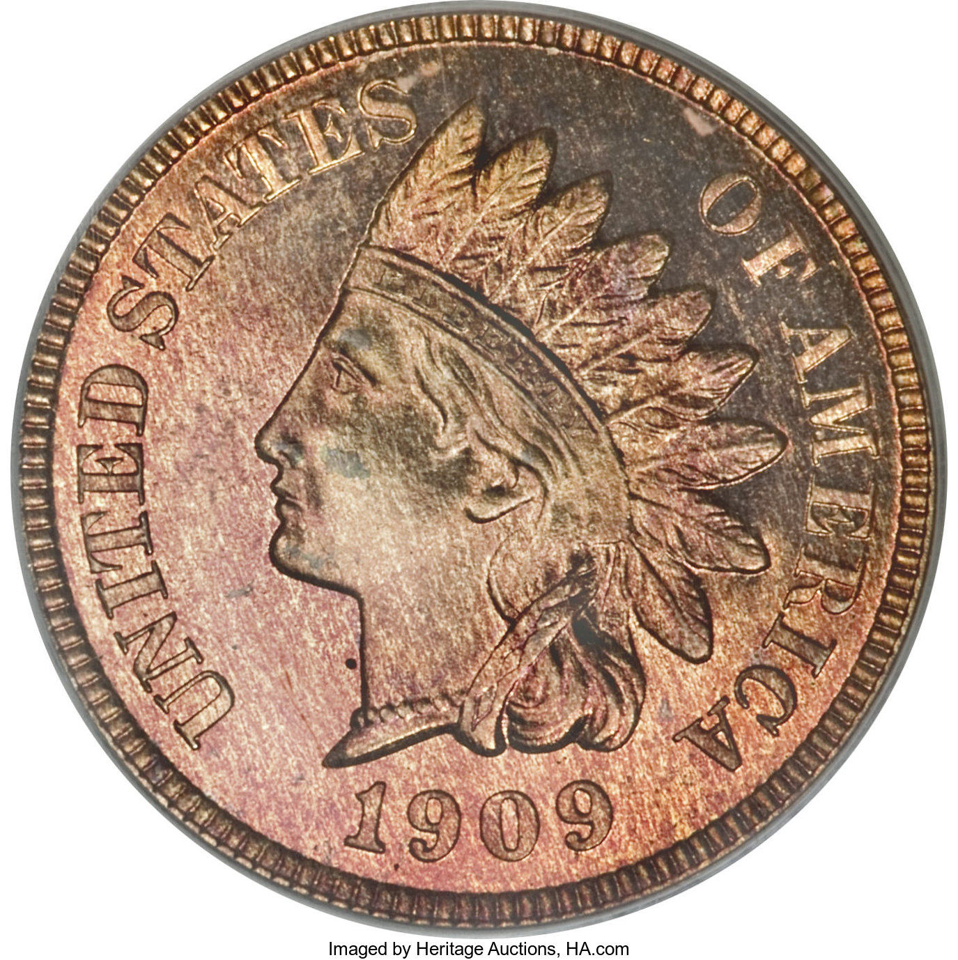 image for: 1909 1C Indian PR65 Red Cameo PCGS....