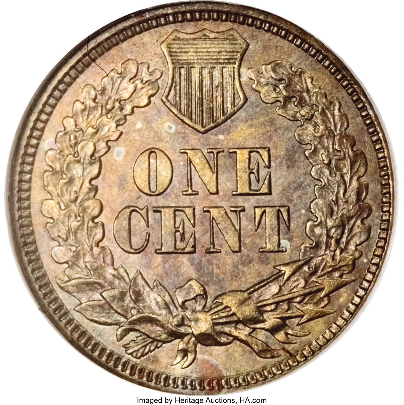image for: 1859 P1C Indian Cent, Judd-228, Pollock-272, R.1, MS64 NGC....