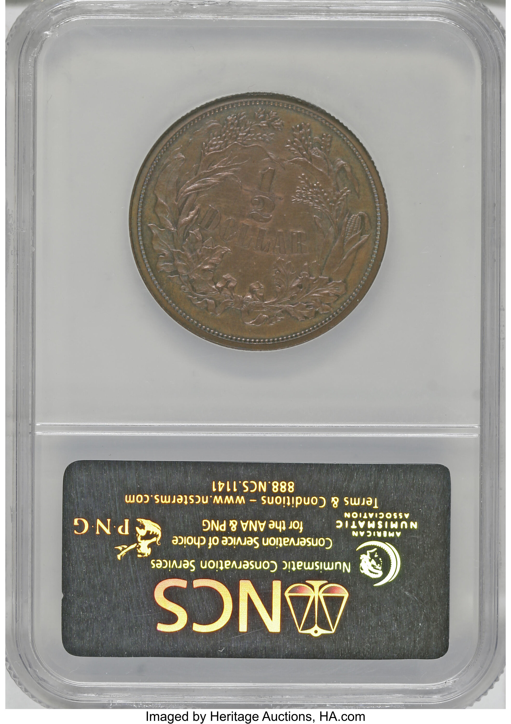 image for: 1859 P50C Half Dollar, Judd-240, Pollock-296, R.5--Improperly Cleaned--NCS. AU Detail. ...