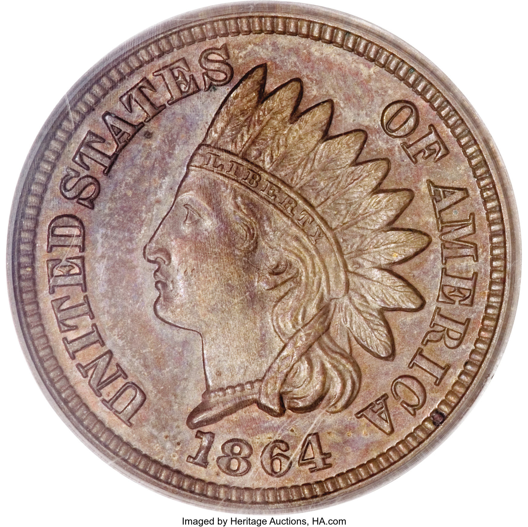 image for: 1864 1C One Cent, Judd-356A, Pollock-427, Low R.6, PR64 Brown PCGS....