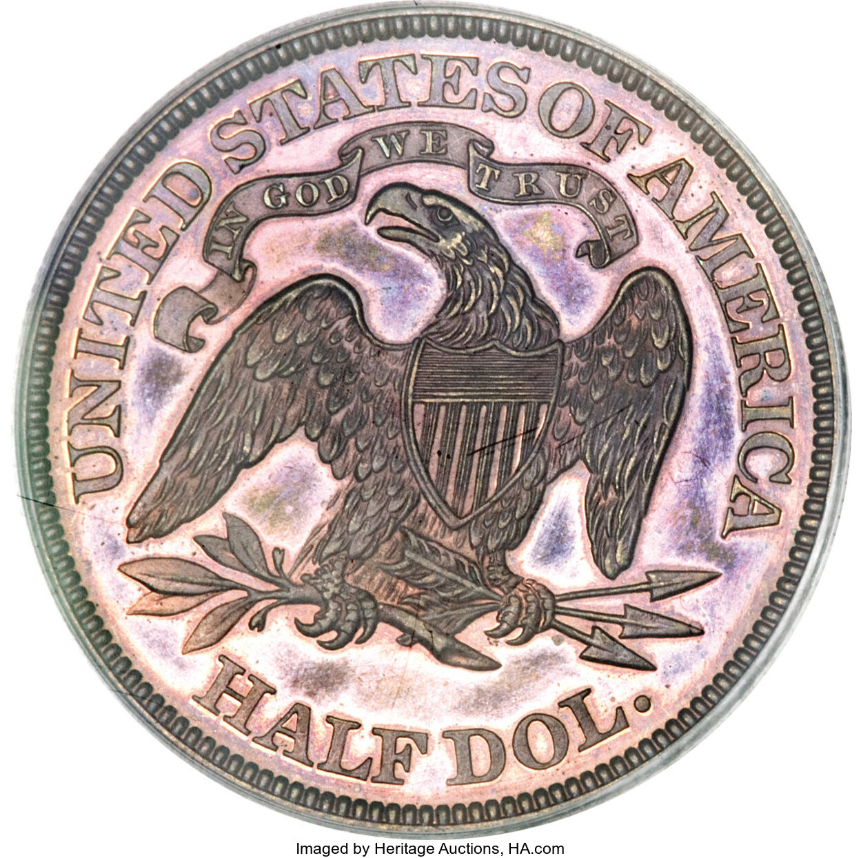 image for: 1870 50C Half Dollar, Judd-935, Pollock-1041, High R.6, PR65 Red and Brown PCGS....
