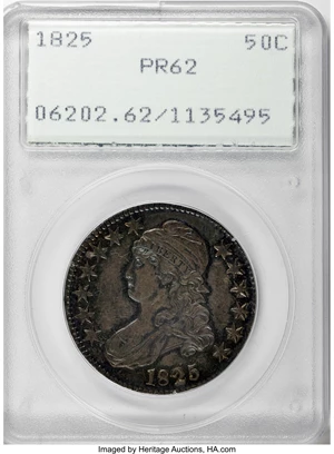 image for: 1825 50C PR62 PCGS....