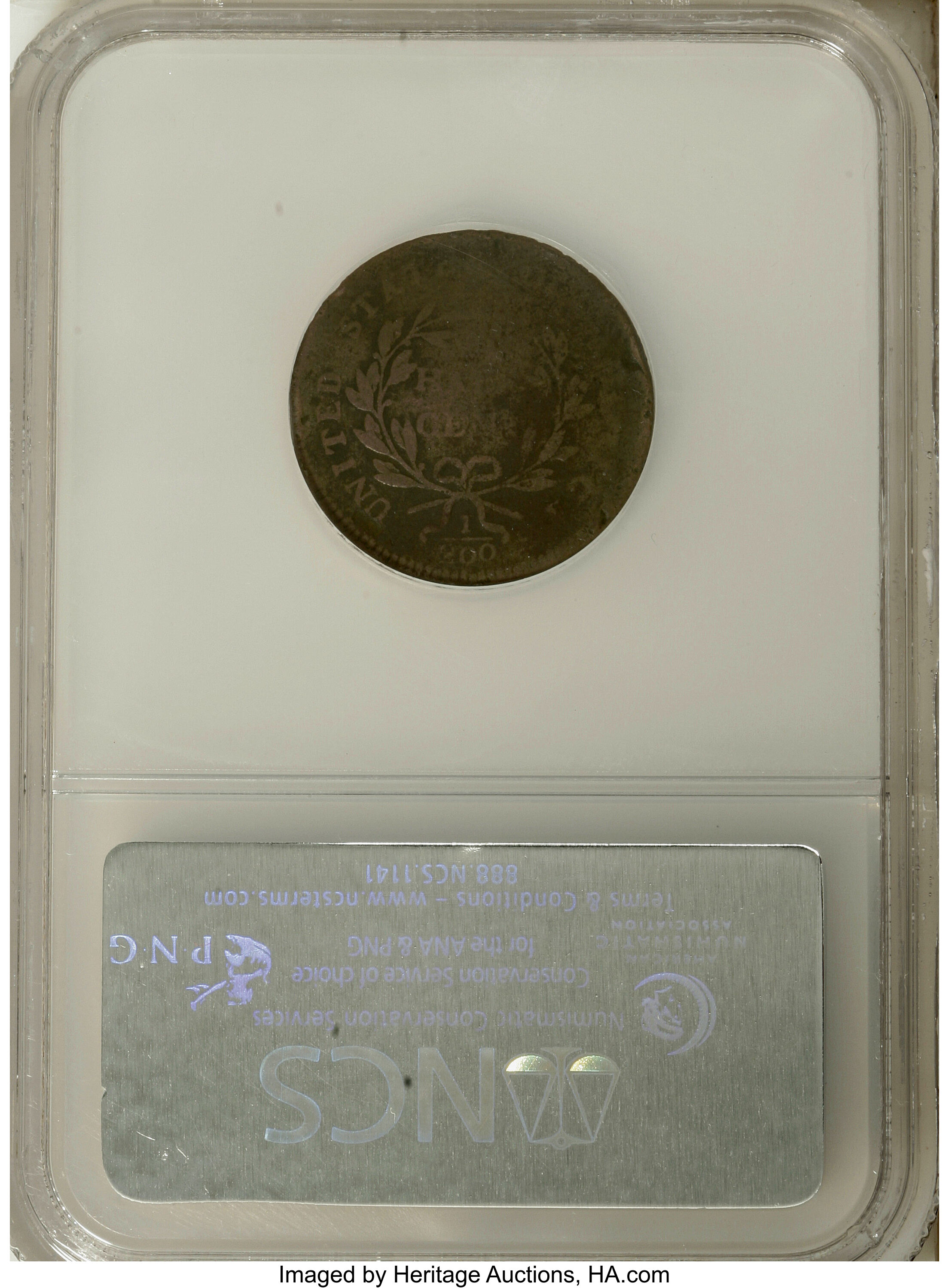 image for: 1797 1/2 C L.E. Low Head--Damaged--NCS. AG Details.  C-3B. NGC Census: (0/3). PCGS Population (1/4). Mintage: 127,840. Numi...