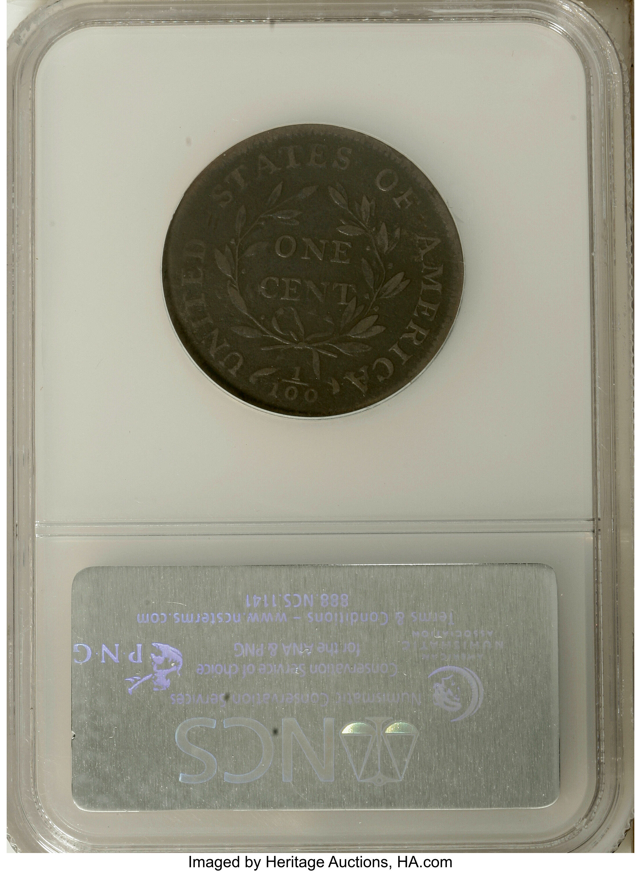 image for: 1797 1C Reverse of 1797, Stems--Corroded--NCS. VF Details.  S-130. NGC Census: (0/0). PCGS Population (0/1).   (#35930)...