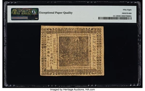 image for: Continental Currency February 17, 1776 $6 PMG Choice About Unc 58 EPQ....