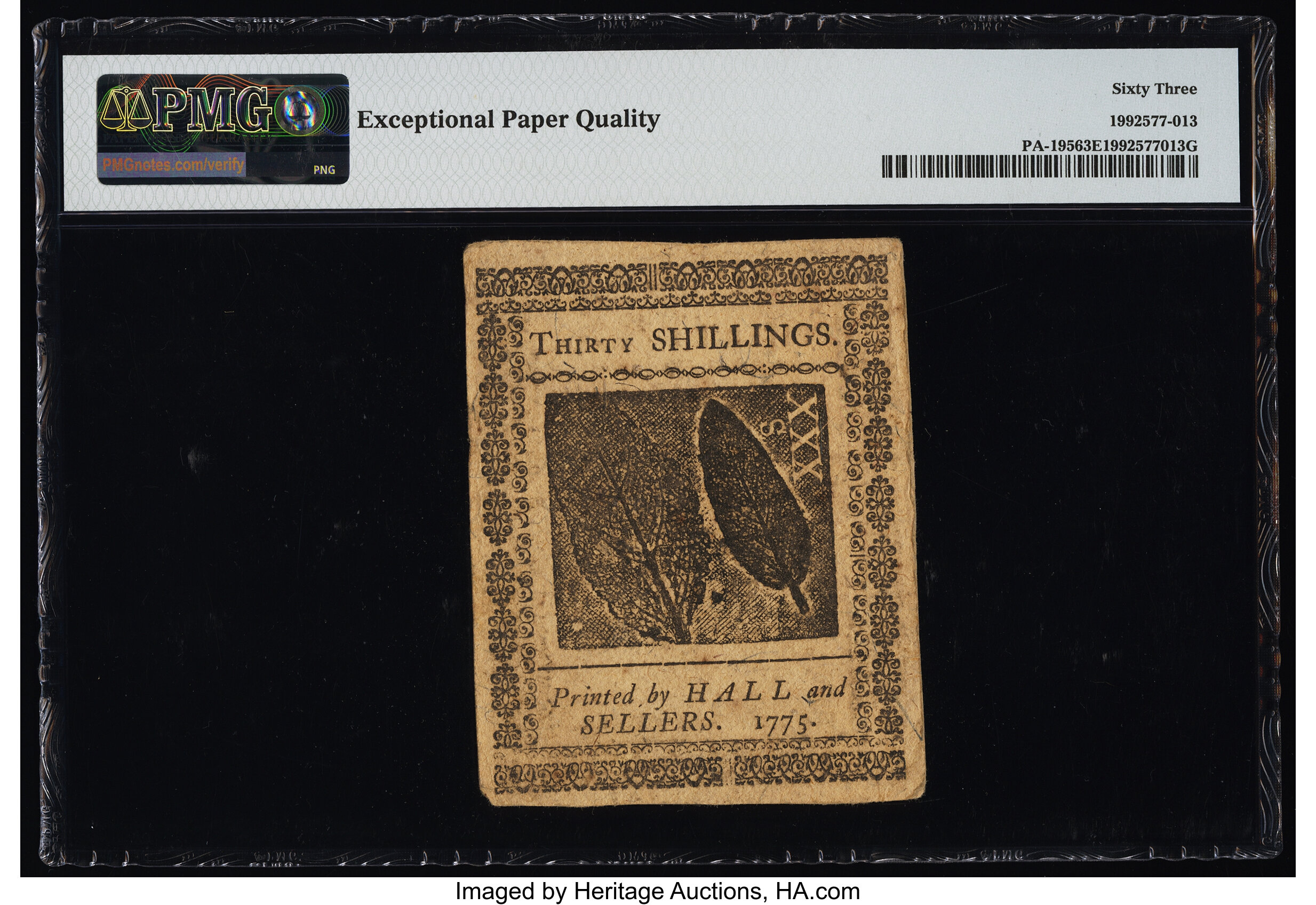 image for: Pennsylvania December 8, 1775 30s PMG Choice Uncirculated 63 EPQ....