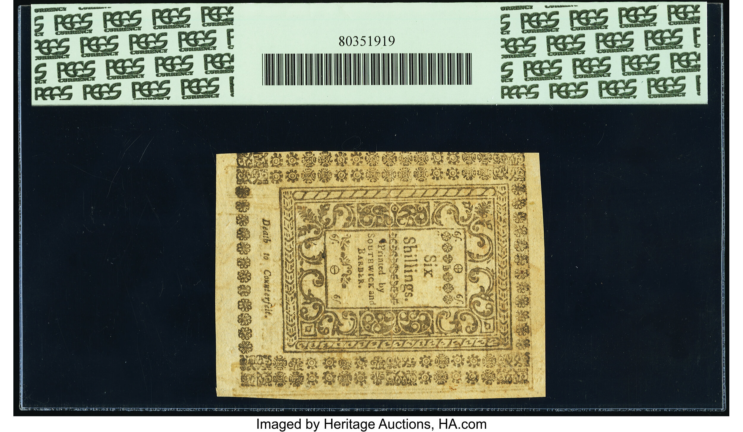 image for: Rhode Island May 1786 6s PCGS Apparent Extremely Fine 40....